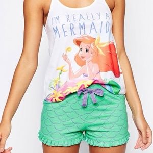 ISO Missimo Disney Mermaid Pajama Short Set